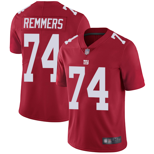 Men New York Giants #74 Mike Remmers Red Limited Red Inverted Legend Football NFL Jersey